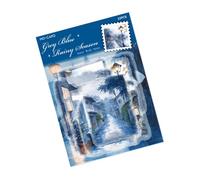 Lot d'autocollants rétro Street Walk - Flower Town Accessoires d'art pour journaux, cahiers et décoration de bricolage. Ville à fleurs rétro série décorative