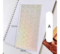 Lot D'autocollants Transparents En Pvc, 5 Pièces/Lot, Laser Créatif Imperméable, Autocollant Moulin À Vent Coeur Scintillant Pour Album Photo De Scrapbook
