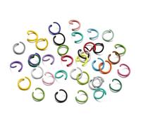 Lot de 1 000 anneaux ouverts colorés pour la fabrication de bijoux pour colliers, bracelets, boucles d'oreilles, breloques, loisirs créatifs (mixte)