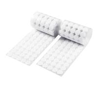 Lot de 1 000 attaches adhésives adhésives solides pour une fixation lisse 10 mm Blanc