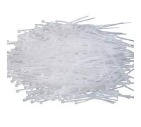 Lot de 1 000 attaches de câble blanches de qualité supérieure - 80 mm x 2 mm - En nylon solide - Autobloquantes - Organisation - Sécurisée - Pour la maison, le bureau, les modèles, les travaux manuels