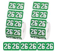 Lot de 1 000 autocollants colorés pour l'année 2026, 1,9 x 3,8 cm, 26 ans - Étiquettes autocollantes colorées pour dossiers, fournitures de bureau (vert foncé)