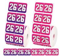 Lot de 1 000 autocollants colorés pour l'année 2026, 9,5 x 3,8 cm, 26 ans, étiquettes autocollantes pour dossiers, fournitures de bureau (rose rouge et dégradé)