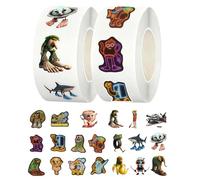 Lot de 1 000 autocollants en vinyle imperméable pour filles et garçons - Motif animaux mignons - Pour enfants, ordinateurs portables, téléphones