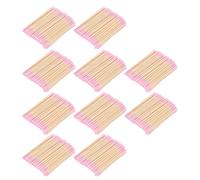 Lot de 1 000 cotons-tiges à double pointe - Outil de maquillage - Conseils de précision pour le nettoyage de la manucure et du maquillage (design bâton en bois)