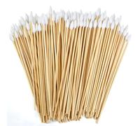 Lot de 1 000 cotons-tiges de 15,2 cm - Cotons-tiges robustes non pelucheux avec poignée en bambou - Long coton-tige pour nettoyage d'armes à feu, maquillage, électronique