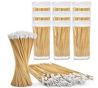 Lot de 1 000 cotons-tiges pointus de 15,2 cm - Long coton-tige avec bâtons de bambou - Non pelucheux - Pointe en coton de précision très absorbante pour un nettoyage des espaces restreints