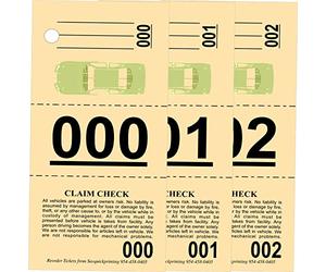 Lot de 1 000 étiquettes de réclamation de véhicules avec schéma de voiture - Étiquette perforée en 3 parties ivoire - Stock d'index 50 kg numéroté 000-999 Ivoire
