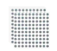 Lot de 1 000 feuilles d'autocollants holographiques numérotés de 2,5 cm, autocollants holographiques numérotés pour inventaire, stockage, organisation