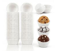 Lot de 1 000 mini caissettes en papier blanc pour cupcakes et petits muffins, chocolats, desserts, cupcakes