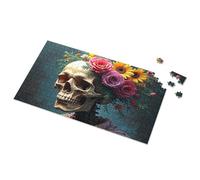 Lot de 1 000 panneaux décoratifs pour bar Motif tête de mort avec fleurs : une œuvre d'art mystérieuse pour homme