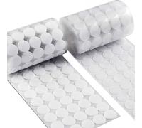 Lot de 1 000 pastilles autocollantes (1,5 cm) - Cercles transparents avec adhésif puissant et imperméable - Ruban de fixation rond en nylon pour salle de ureau, maison et travaux manuels