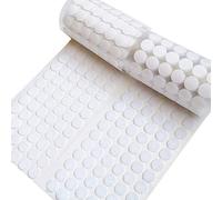 Lot de 1 000 pastilles de scratch autocollants en nylon (500 paires) avec dos adhésif puissant étanche, pour salle de classe, bureau, maison, 15 mm