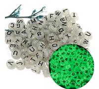 Lot de 1 000 perles en acrylique avec lettres de l'alphabet de A à Z pour la fabrication de bijoux (ciel étoilé)