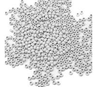 Lot de 1 000 perles en acrylique Gris 6 x 9 mm
