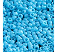 Lot de 1 000 perles en acrylique pour fabrication de bracelets, colliers, boucles d'oreilles, tressage de cheveux - Bleu - 6 x 9 mm