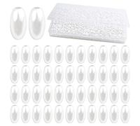 Lot de 1 000 perles ovales lisses en plastique avec boîte en plastique pour fabrication de bracelets, bijoux, loisirs créatifs