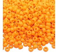 Lot de 1 000 perles poney de 9 mm pour colliers, perles de cheveux pour tresses, porte-clés, fabrication de bijoux (orange)