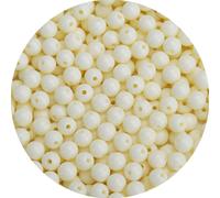 Lot de 1 000 perles rondes en acrylique beige lisse de 6 mm, boules en acrylique, perles en gomme, perles en résine plastique, pour la fabricatio