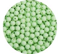 Lot de 1 000 perles rondes en acrylique vert lisse de 6 mm, boules en acrylique, perles en gomme, perles en résine plastique, pour la fabrication