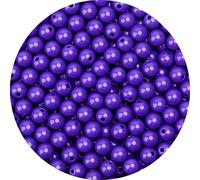 Lot de 1 000 perles rondes en acrylique violet foncé lisses de 6 mm, boules en acrylique, perles en gomme, perles en résine plastique, pour la fa