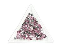 Lot de 1 000 strass en résine 2 à 5 mm, fuchsia, 3 mm