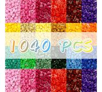 Lot De 1 040 Blocs De Construction Ronds Et Colorés Pour Enfants - Pixel Art - Compatible Avec Les Plaques À Points - Kit De Complément Créatif