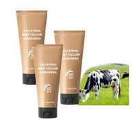 Lot de 1/2/3/4/5 crèmes solaires au suif de bœuf, crème solaire pour le visage, crème solaire de voyage pour l'été et les voyages en plein air (3)