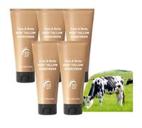 Lot de 1/2/3/4/5 crèmes solaires au suif de bœuf, crème solaire pour le visage, crème solaire de voyage pour l'été et les voyages en plein air (5)