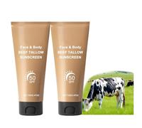 Lot de 1/2/3/4/5 crèmes solaires au suif de bœuf, crème solaire pour le visage, crème solaire de voyage pour l'été et les voyages en plein air (2)