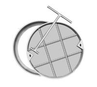 Lot de 1/2/3 caches de regard invisibles avec crochet de levage - Couvercle rond pour inspection septique pour intérieur/extérieur - Design résistant aux intempéries