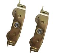 Lot de 1/2/3 roulettes tandem en métal pour porte coulissante en alliage d'aluminium, matériel réglable, roulettes de porte coulissante en verre