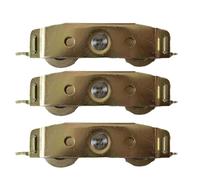 Lot de 1/2/3 roulettes tandem en métal pour porte coulissante en alliage d'aluminium, matériel réglable, roulettes de porte coulissante en verre