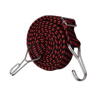 Lot de 1/2/3 tendeurs élastiques réglables, 0,5/1/2/3/4/5 m de Long, Sangles Plates avec Crochets for Bagages, Barres de Toit, bâches, campings(1pc Red,0.5m)