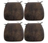 Lot de 1/2/4/6 coussins chaise salle à manger, antidérapants en mousse mémoire forme avec attaches et housse lavable machine, coussin siège fer cheval for intérieur, couleur : E)(G,43*42*4cm(4PCS))