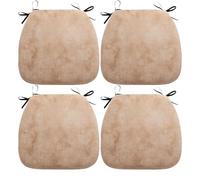 Lot de 1/2/4/6 coussins chaise salle à manger, antidérapants en mousse mémoire forme avec attaches et housse lavable machine, coussin siège fer cheval for intérieur, couleur : E)(A,37*36*4cm(4PCS))