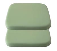 Lot De 1 2 4 6 Coussins De Chaise CarréS En Mousse à MéMoire De Forme Avec Attaches Douces Et Amovibles Pour Bureau, Salle à Manger Et Chambre à Coucher(Size:45x45x4cm(2pcs),Color:vert haricot)