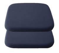 Lot De 1 2 4 6 Coussins De Chaise CarréS En Mousse à MéMoire De Forme Avec Attaches Douces Et Amovibles Pour Bureau, Salle à Manger Et Chambre à Coucher(Size:35X35X3.5cm(2pcs),Color:gray blue)