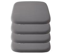 Lot De 1 2 4 6 Coussins De Chaise CarréS En Mousse à MéMoire De Forme Avec Attaches Douces Et Amovibles Pour Bureau, Salle à Manger Et Chambre à Coucher(Size:35X35X3.5cm(4pcs),Color:gris clair)