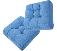 Lot de 1/2/4 Carré Galette de Chaise, Coussin Chaise Cuisine, 9-10cm Épais Coussins de Sol D'Interieur for Intérieur et Extérieur, Bureau, Salle À Manger, Maison, Jardin(09,2pcs:40cm/16in)