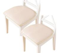 Lot de 1/2/4 Coussin De Chaise De Salle À Manger,Galette De Chaise en Simili Cuir pour Salle À Manger,Coussin De Siège en Forme De U, Coussin De Chaise De Cuisine Antidérapant (Color : Beige, Size :