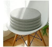 Lot De 1/2/4 Coussin De Chaise Ronde, Coussin De Siège En Mousse À Mémoire De Forme, Galette De Chaise Ronde Pour L'extérieur, Tabouret Haut, Salle À Manger, Salon ( Color : Light grey , Size : 40*40C