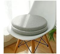 Lot De 1/2/4 Coussin De Chaise Ronde, Coussin De Siège En Mousse À Mémoire De Forme, Galette De Chaise Ronde Pour L'extérieur, Tabouret Haut, Salle À Manger, Salon ( Color : Light grey , Size : 40*40C