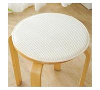 Lot de 1/2/4 Galettes de Chaise Rond 40x40cm, Coussins de Chaises, Dessus de Chaise, Coussins de Siège avec Attaches Coussin D'assise Rembourré for Étudiants Voiture(Beige,1pc:40cm/16in)