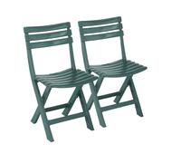 Lot de 1, 2, 4 ou 6 chaises de jardin pliantes blanches (2, vert, taille unique)