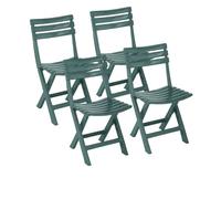 Lot de 1, 2, 4 ou 6 chaises de jardin pliantes blanches (4, vert, taille unique)