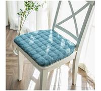 Lot de 1, 2, 4 ou 6 coussins de chaise en mousse à mémoire de forme bleu pour salle à manger et cuisine - Coussins en forme de U avec attaches antidérapantes en tissu respirant pour le confort de la