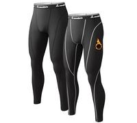 Lot de 1, 2, 4 pantalons thermiques pour homme Long Johns doublés polaire leggings de compression athlétiques sous-vêtements de base, Taille L