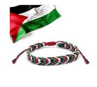 Lot de 1/2/5/10/20 bracelets avec drapeau palestinien, bracelet tissé tibétain, bracelet à fil de style bohème pour femme et homme, I Stand With Palestine