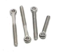 Lot de 1/2/5 boulons à œil articulés en acier inoxydable 304, M5, M6, M8, M10, M12(80mm,M5 5pcs)